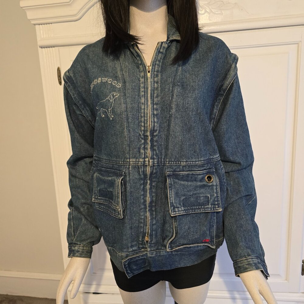 Vintage from the 1980's RPM Jean Jacket with Detatchable Sleeves, Size M